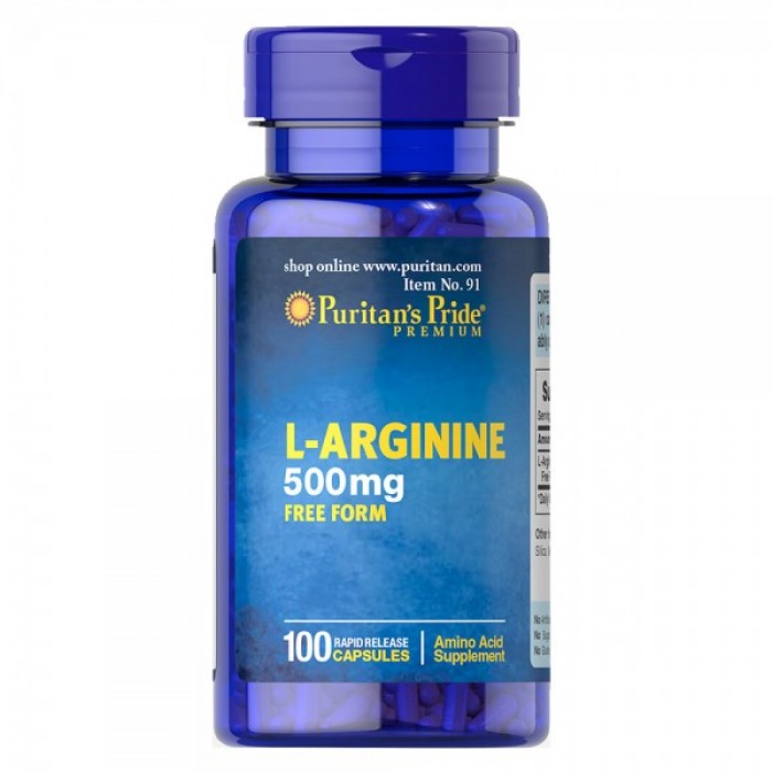 Puritan's Pride - L-Arginine 500 мг  - 100 капсули​
